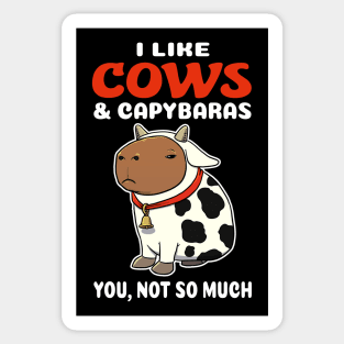 I Like Cows and Capybaras you not so much cartoon Sticker